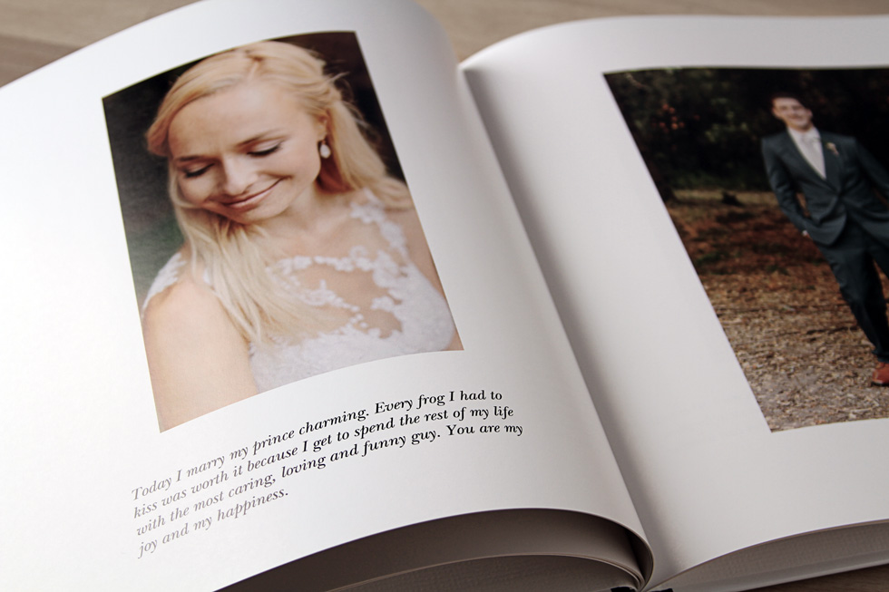 wedding photo book with vows
