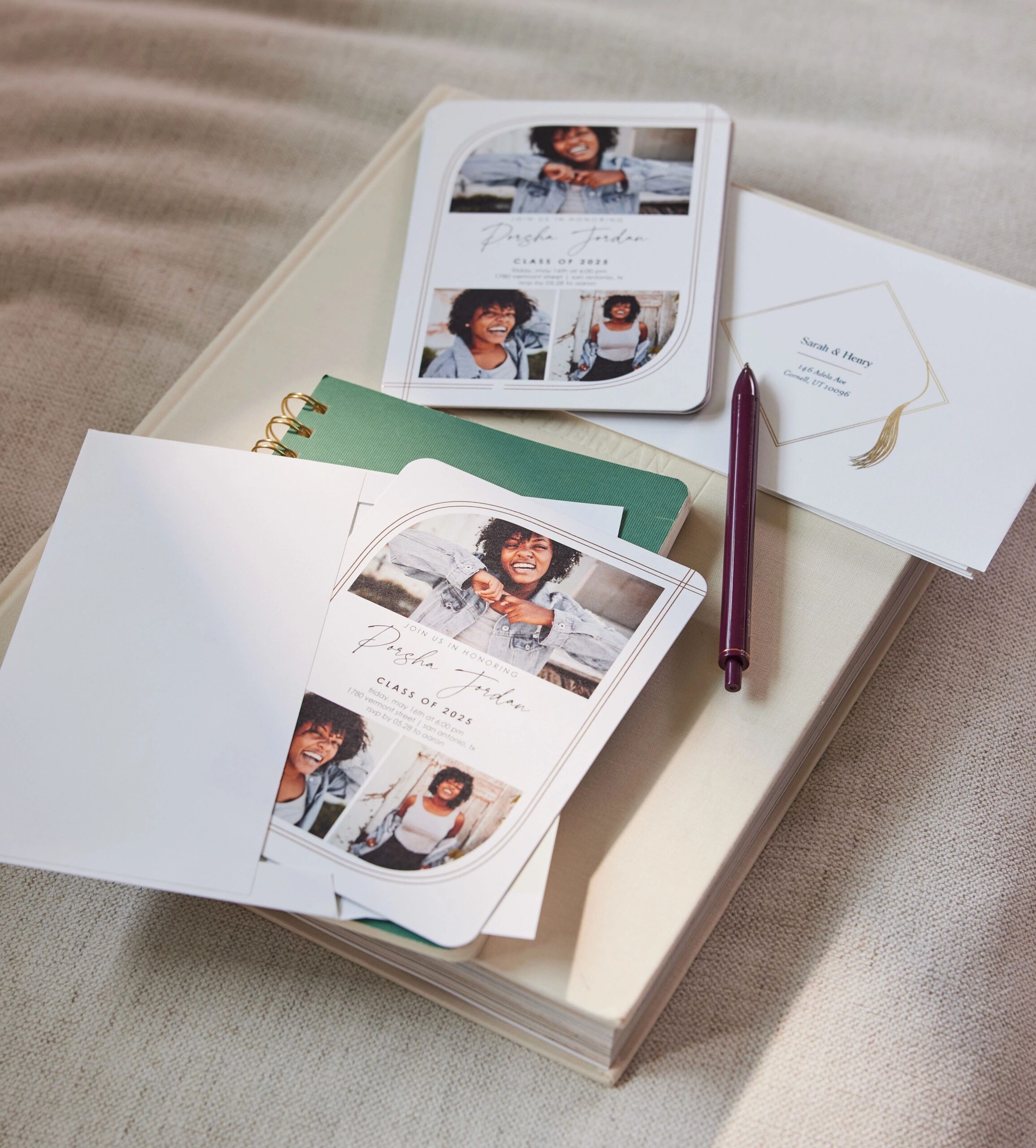 graduation invitation and envelope