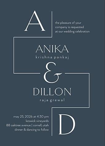 simple wedding invitation