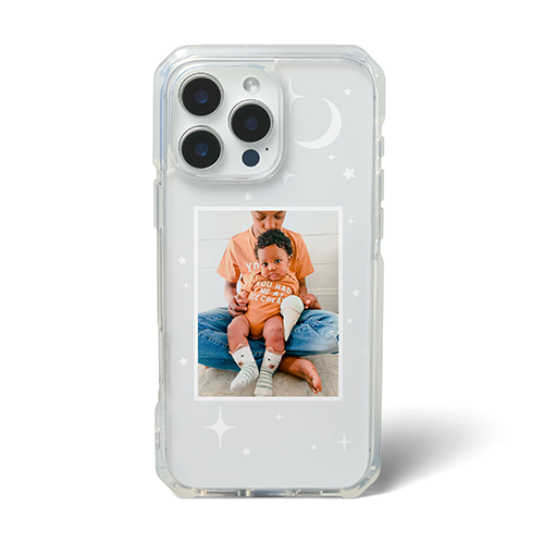 clear custom iphone case with picture of a baby