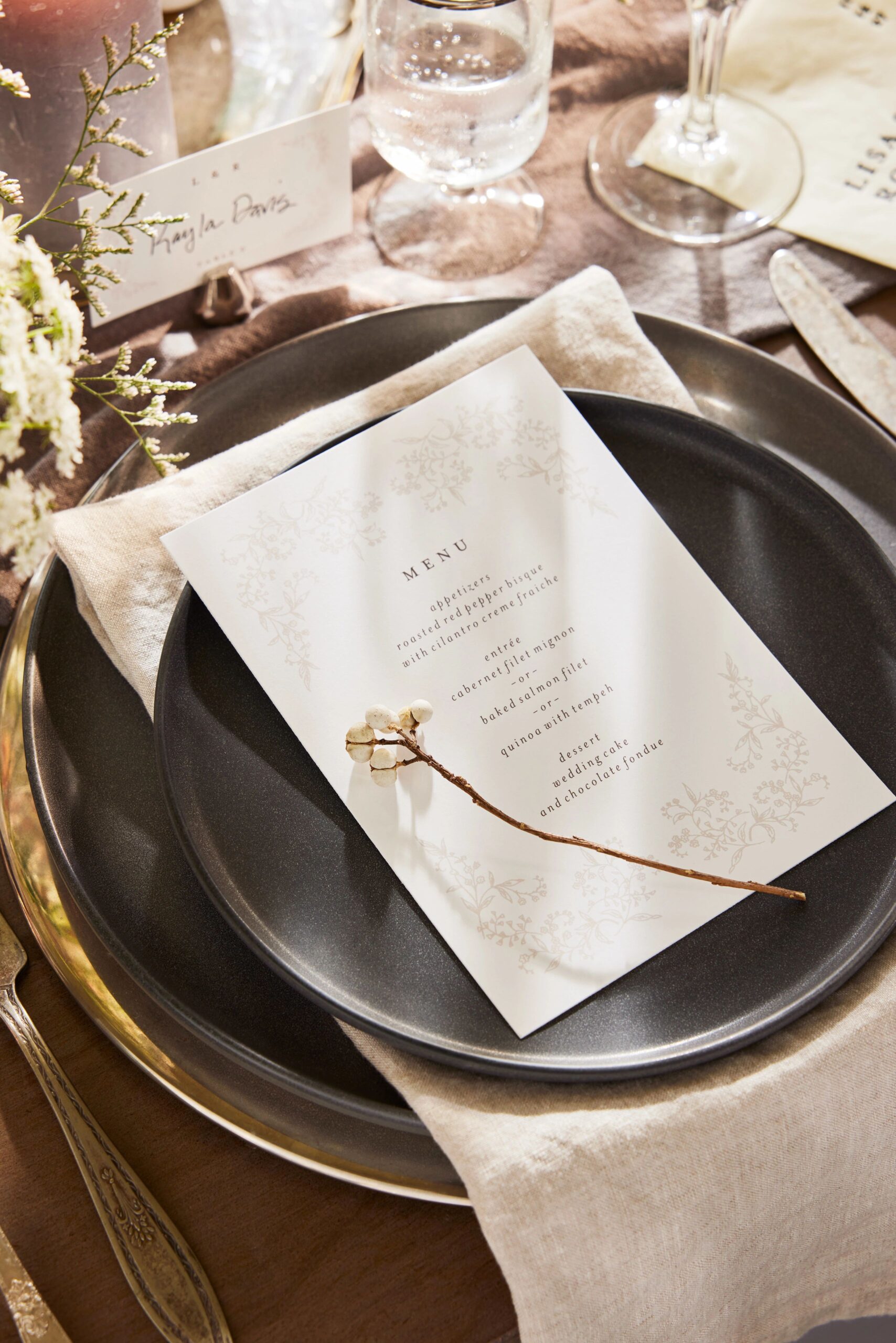wedding menu