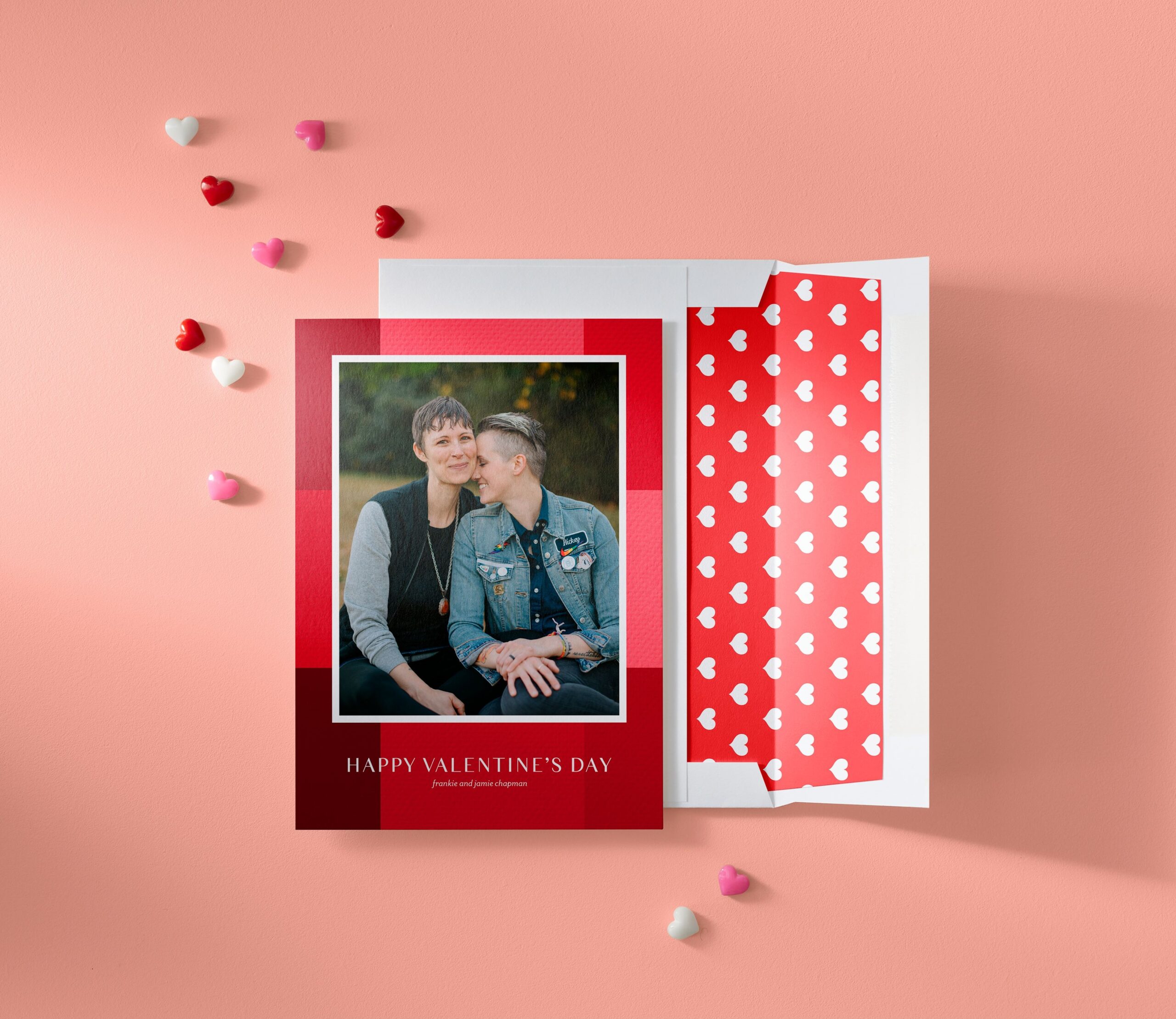 valentine's day card with photo of couple