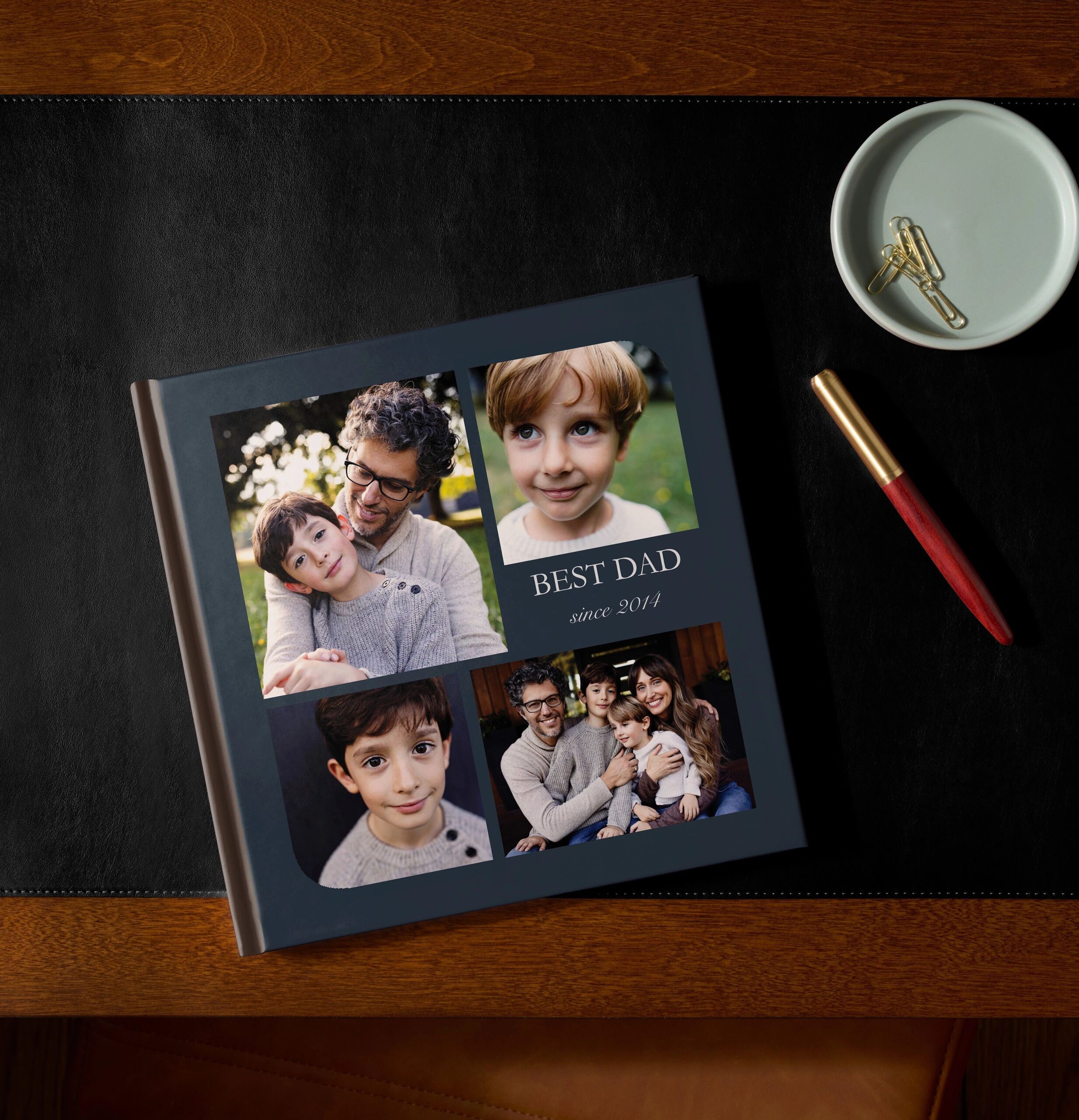 best dad ever photo book on a desk