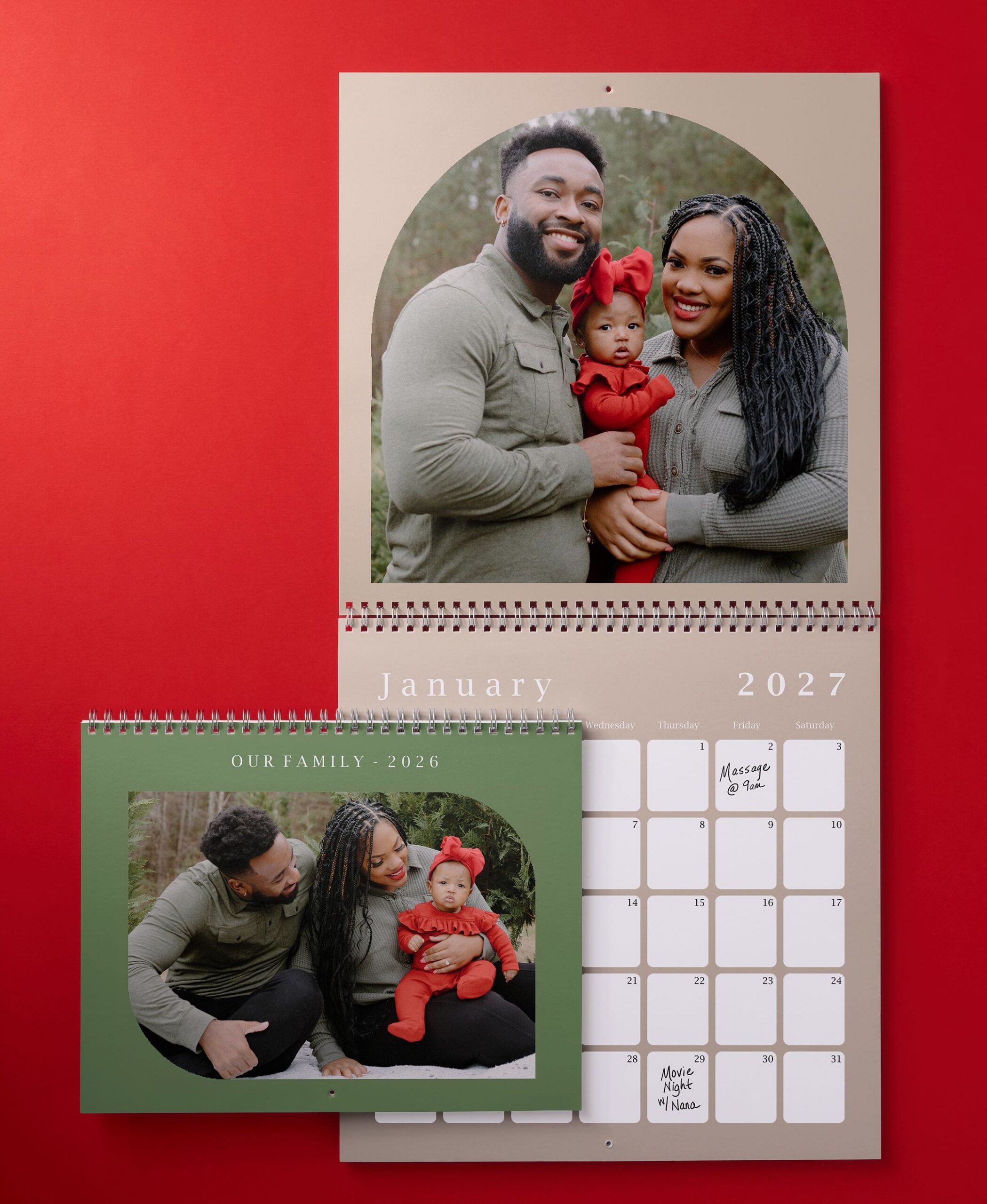 two photo wall calendars