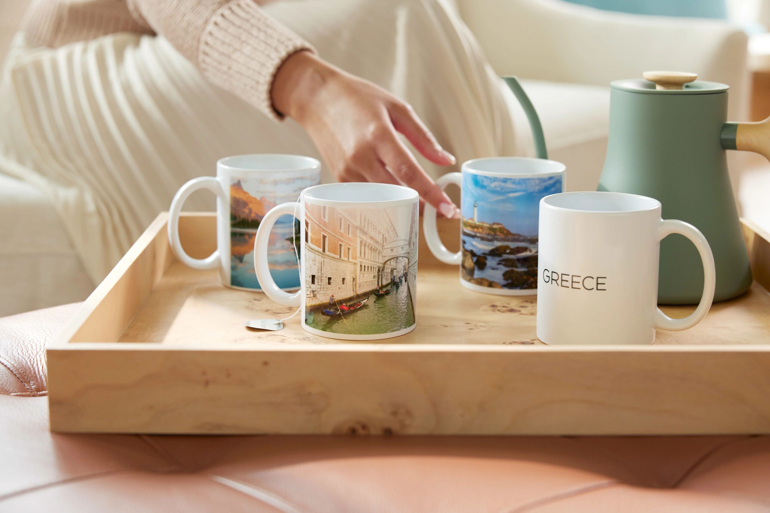 photo mugs with travel designs