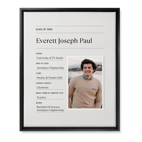 canvas print with graduation design