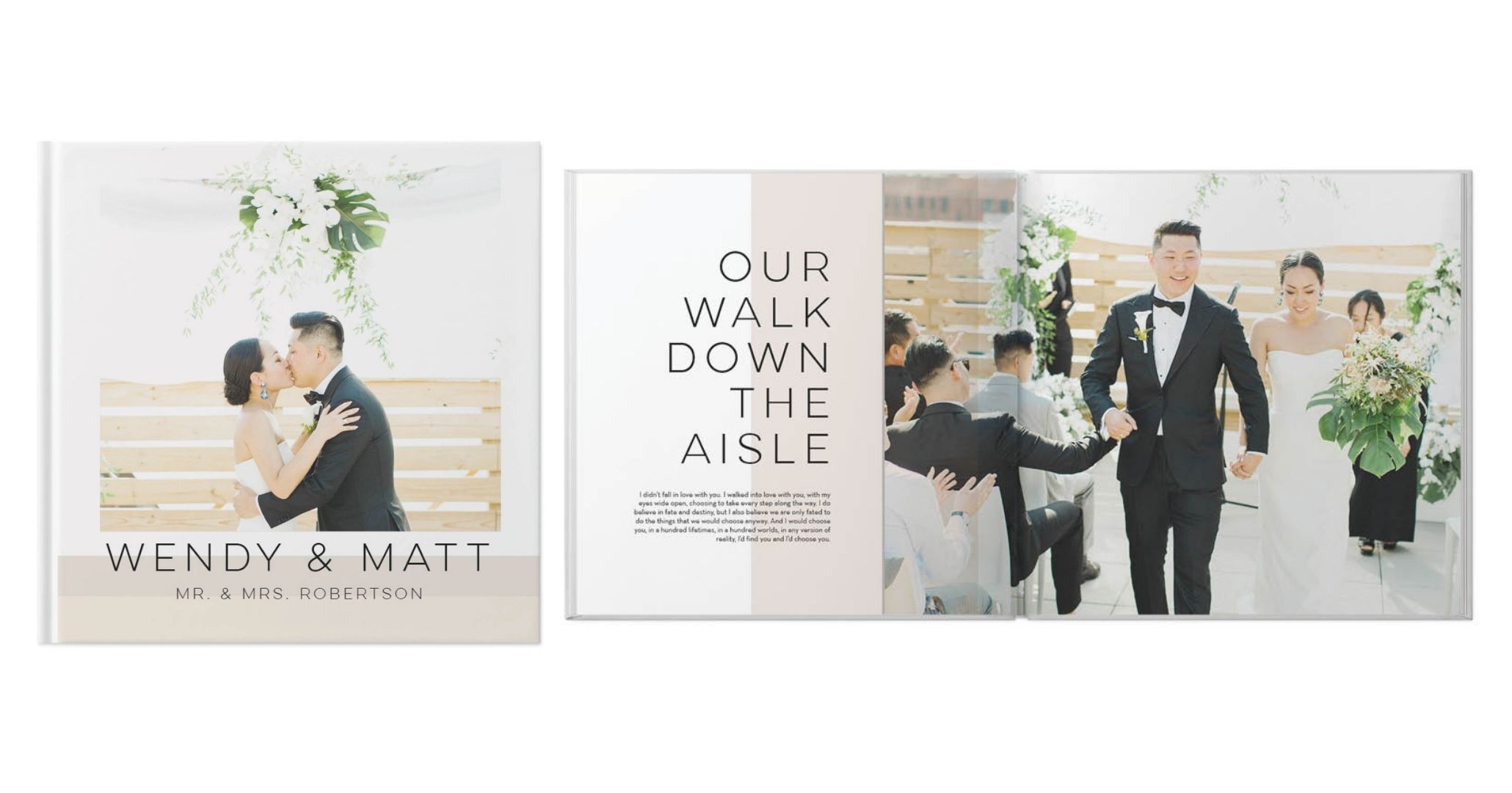 modern wedding photo book design template