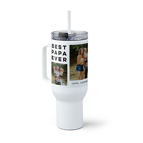 40 oz travel mug with handle