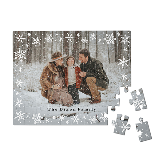 snowflake border holiday puzzle